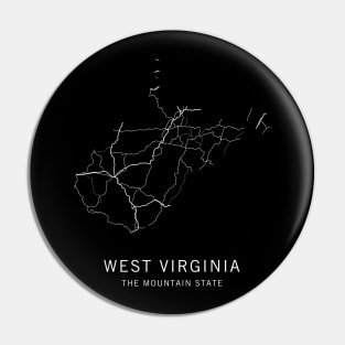 West Virginia State Road Map Pin