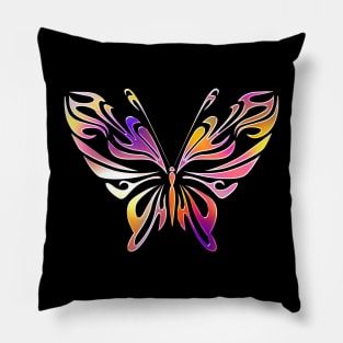 Butterfly Animal Color Wild Forest Nature Chrome Graphic Pillow