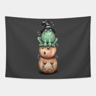 Halloween pumpkin stack Tapestry