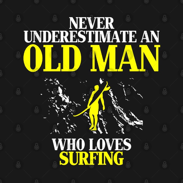 old man who loves surfing by luckyboystudio