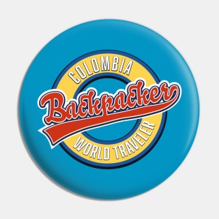 Colombia backpacker world traveler Pin