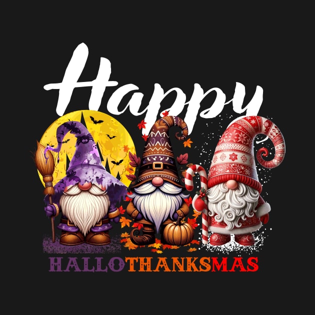 Thanksgiving Gnomes Christmas Happy HalloThanksMas by Schoenberger Willard