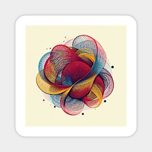 Psychedelic looking abstract illustration spirograph swirls Magnet