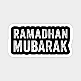 Ramadhan Mubarak - Text Style White Font Magnet