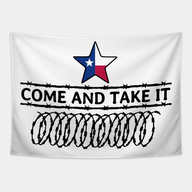 Come And Take It - Texas Razor Wire Tapestry by denkatinys