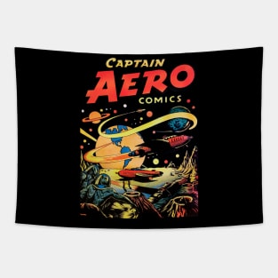 Retro Comic - Captain Aero Tapestry