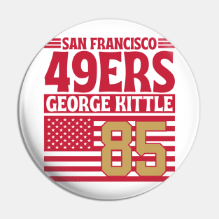 San Francisco 49ERS Kittle 85 American Flag Football Pin