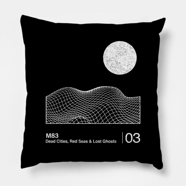 M83 / Minimalist Graphic Fan Artwork Design Pillow by saudade