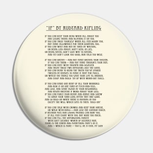 IF Rudyard Kipling Pin