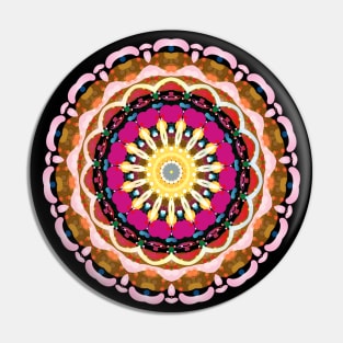 unicorn handmade Mandala art, pastel, colorful hearts and repeated pattern Pin