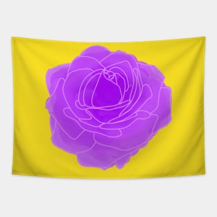 Purple Pop Art Rose Tapestry