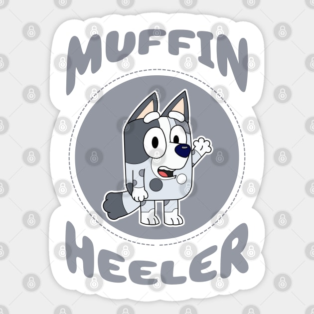 Muffin Bluey Stickers for Sale