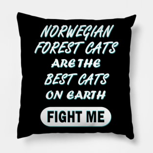 Norwegian Forest Cat  Kitty Saying Pillow