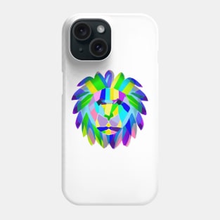 Cute Colorful Lion Shape Head Drawing Phone Case