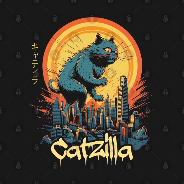 Kaiju Cat Monster - Catzilla by Tshirt Samurai