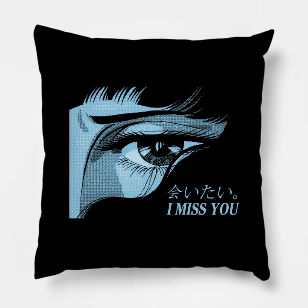 I miss you Pillow by RedOni Clothing