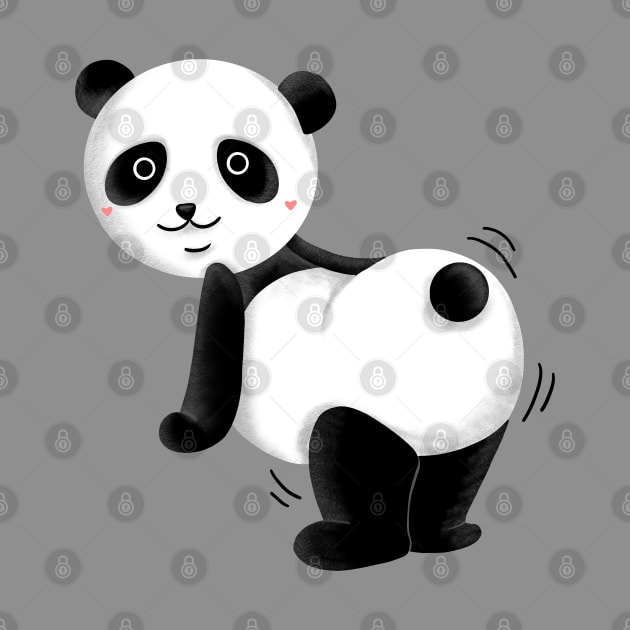 Panda Twerking by Lizzamour