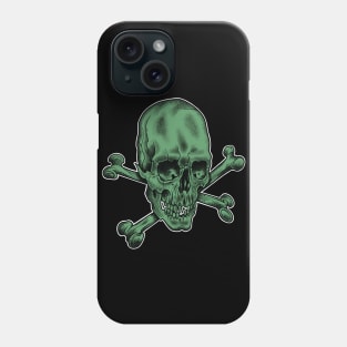 Skull and Crossbones Zombie Green Variant Phone Case