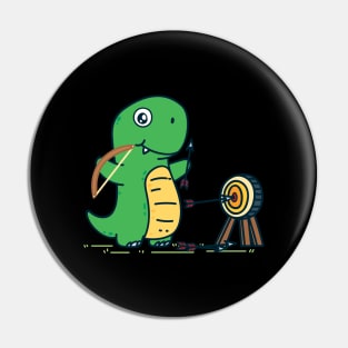 Cute Archery Dinosaur Pin