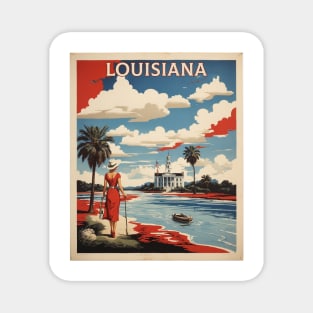 Louisiana United States of America Tourism Vintage Poster Magnet