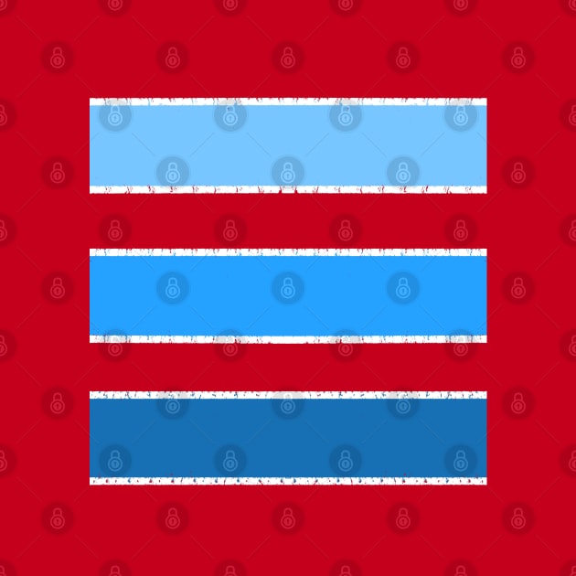 Blue and Red Nautical Wide Stripes by OneThreeSix