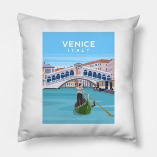 Venice, Italy - Rialto Bridge and The Grand Canal Pillow