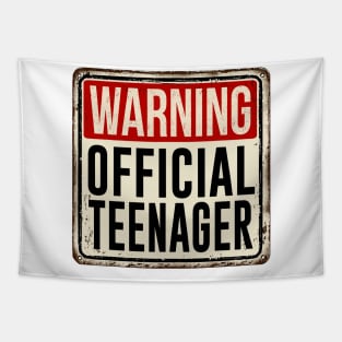 warning official teenager Tapestry