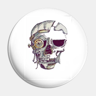 Steam punk skull Pin