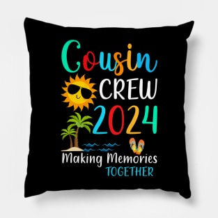 Cousin crew 2024 Summer Vacation Beach Family Trips Matching Pillow