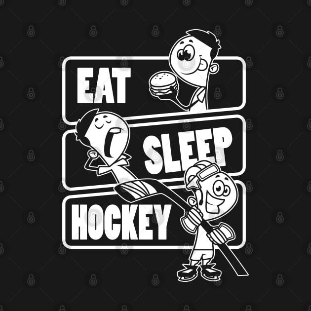 Eat Sleep Hockey - Ice Hockey gift design by theodoros20