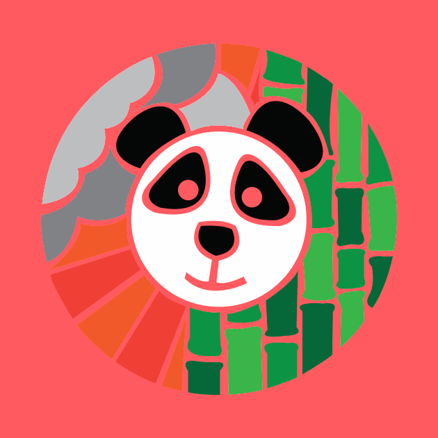 Panda & bamboo mosaic (Pocket size) by COLeRIC