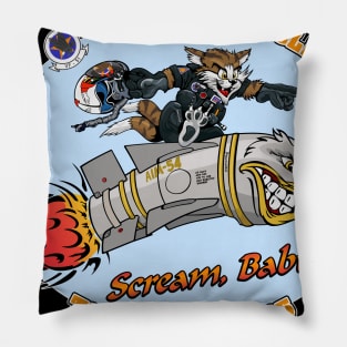 VF-51 Screaming Eagles Nose Art Variation Pillow