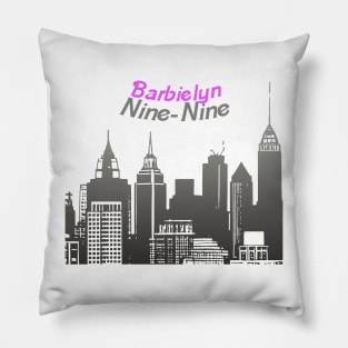 city silhouette and name ( barbielyn) graphic Pillow