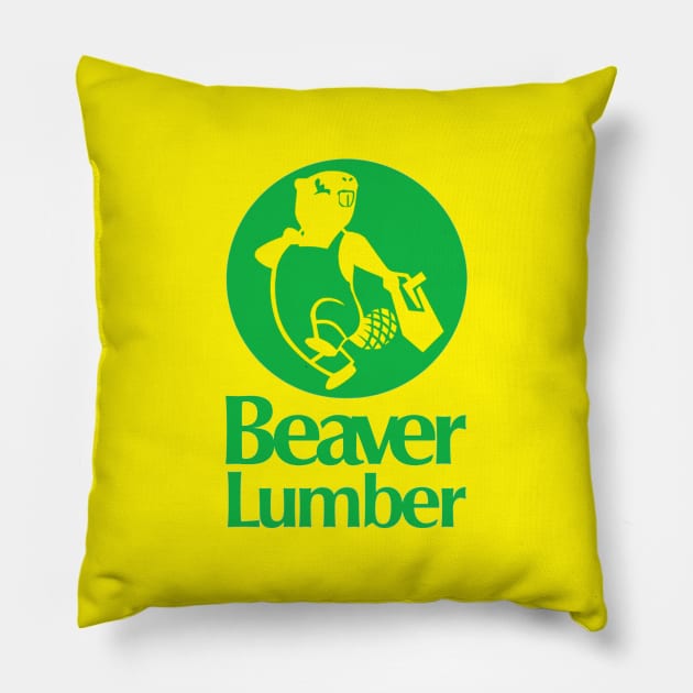 Beaver Lumber Pillow by FahlDesigns