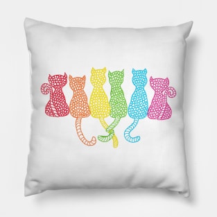 Rainbow Cats Pillow