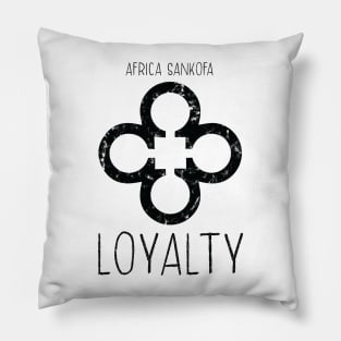 Africa Sankofa Adinkra Symbol "Loyalty" Black Colour. Pillow