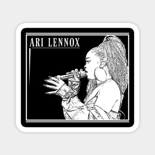 Ari lennox // White retro Magnet