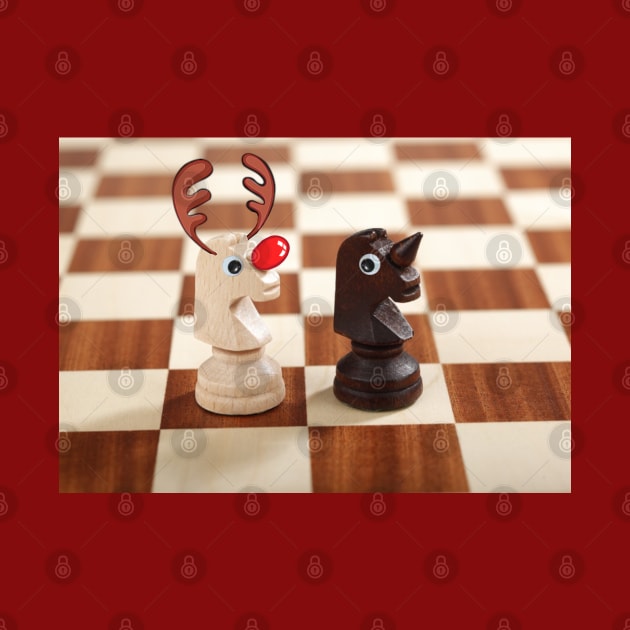 Christmas Reindeer Chess Pieces by Humerushumor