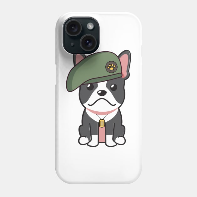 Green Beret French Bulldog Phone Case by Pet Station