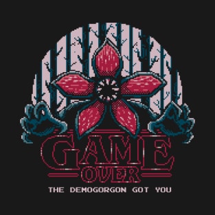 Demogorgon game over - Stranger things - Retro gaming pixel T-Shirt