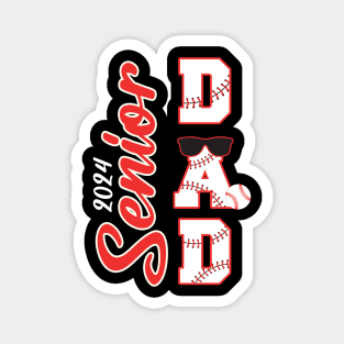 Senior DAD Class Of 2024 Baseball Graduation Gift For Men father day Magnet