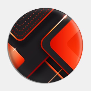 Abstract Art Orange Pin