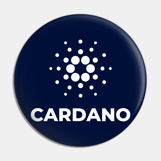 Cardano Ada White Logo Crypto Cardano Cryptocurrency Pin Teepublic