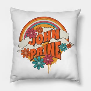Retro Rainbow - John Prine Pillow