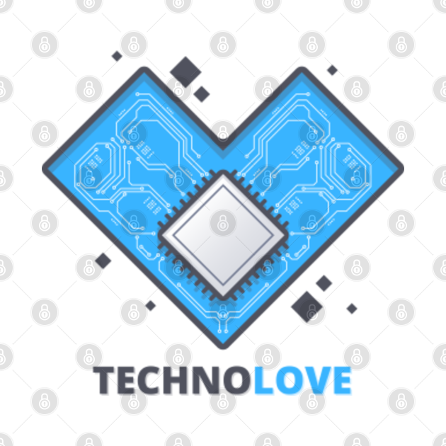 Discover Technology heart - techno heart - techno love - Techno Lover - T-Shirt