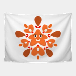 Starburst Orange Tapestry