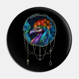 The elegance of the peacock Pin