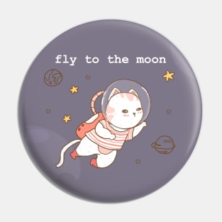 astronaut cat in space Pin