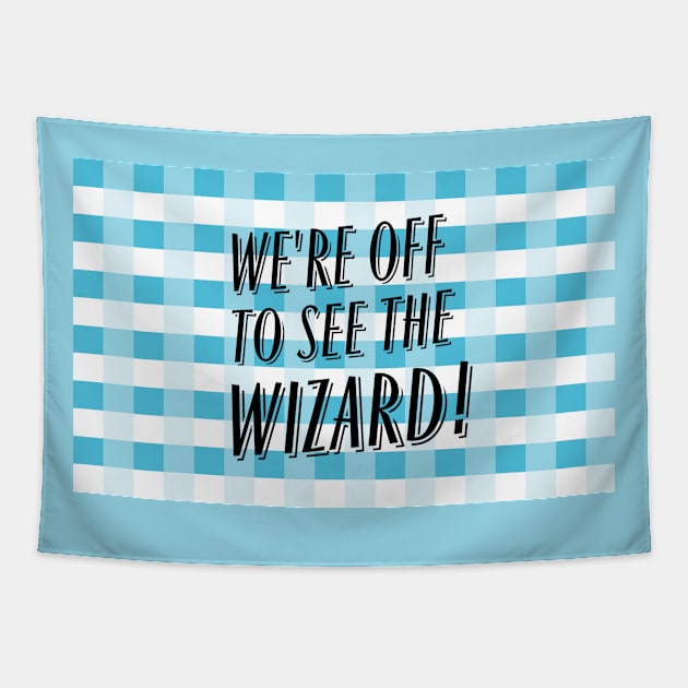 wizard of oz gingham Tapestry by Art by Eric William.s