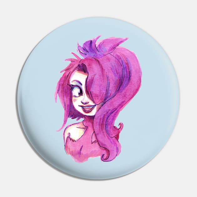 Purple Girl Pin by saradaboru